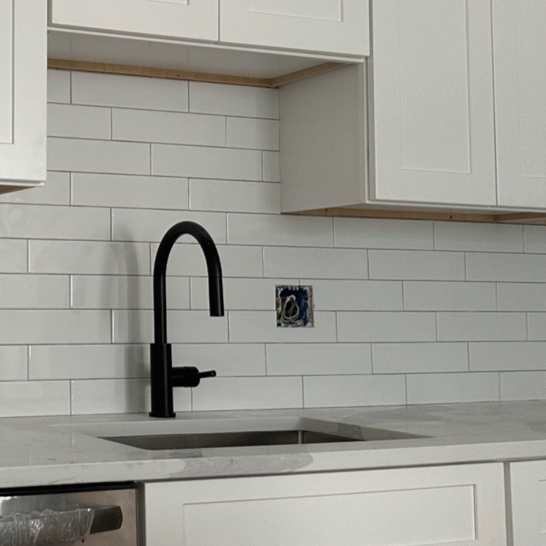 Modern white rectangle tile